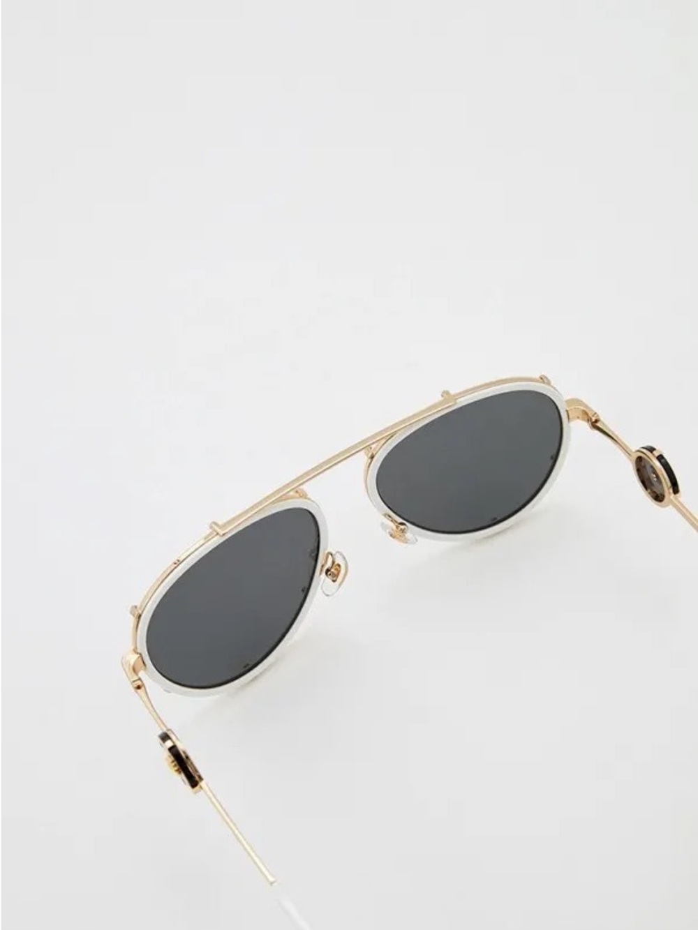 New Versace VE2232 147187 White and Gold Aviator Sunglasses Authentic - Picture 15 of 15